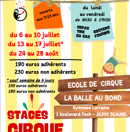  STAGES VACANCES – Été 2026